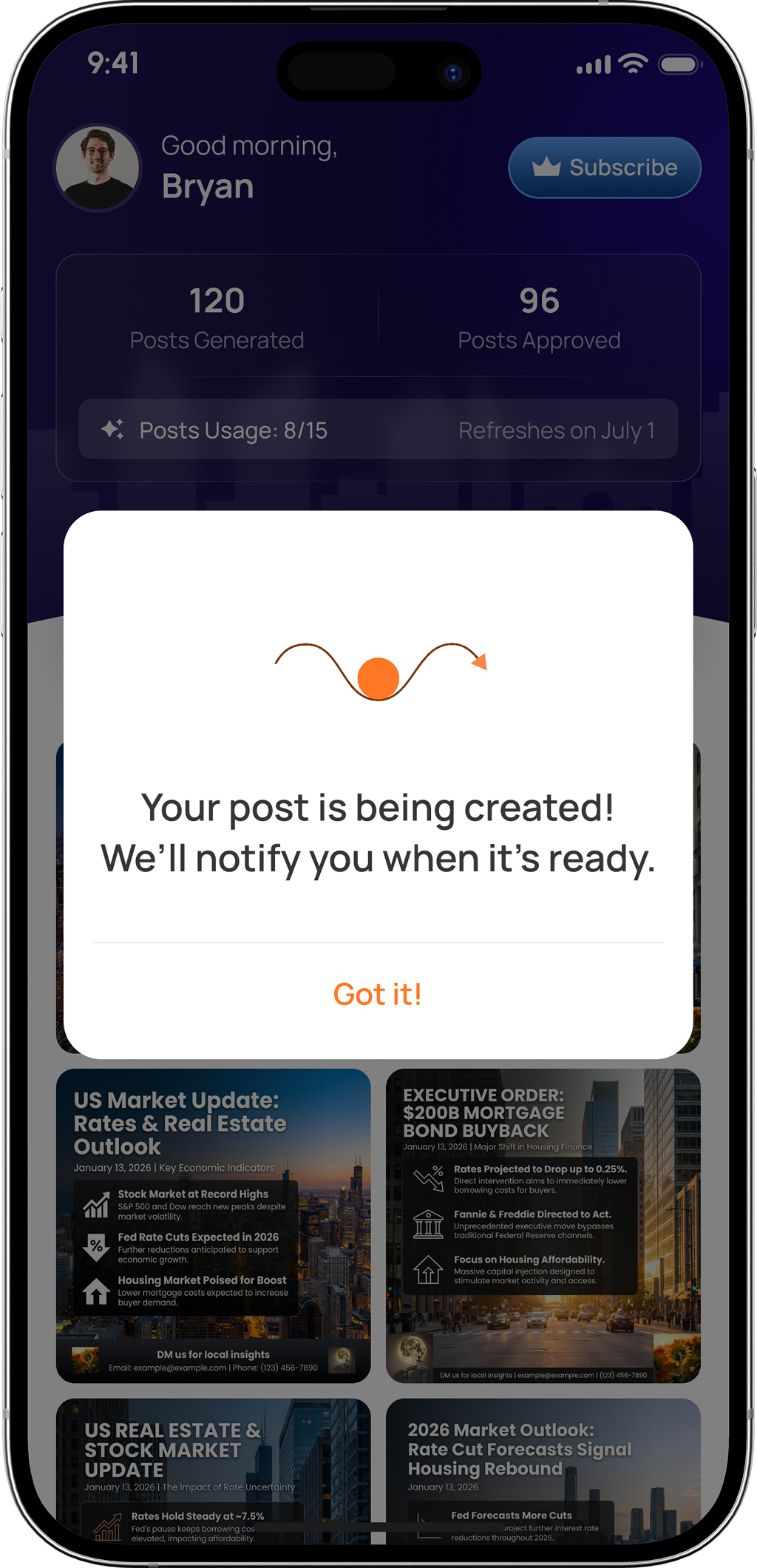 One-Tap Regeneration Screenshot